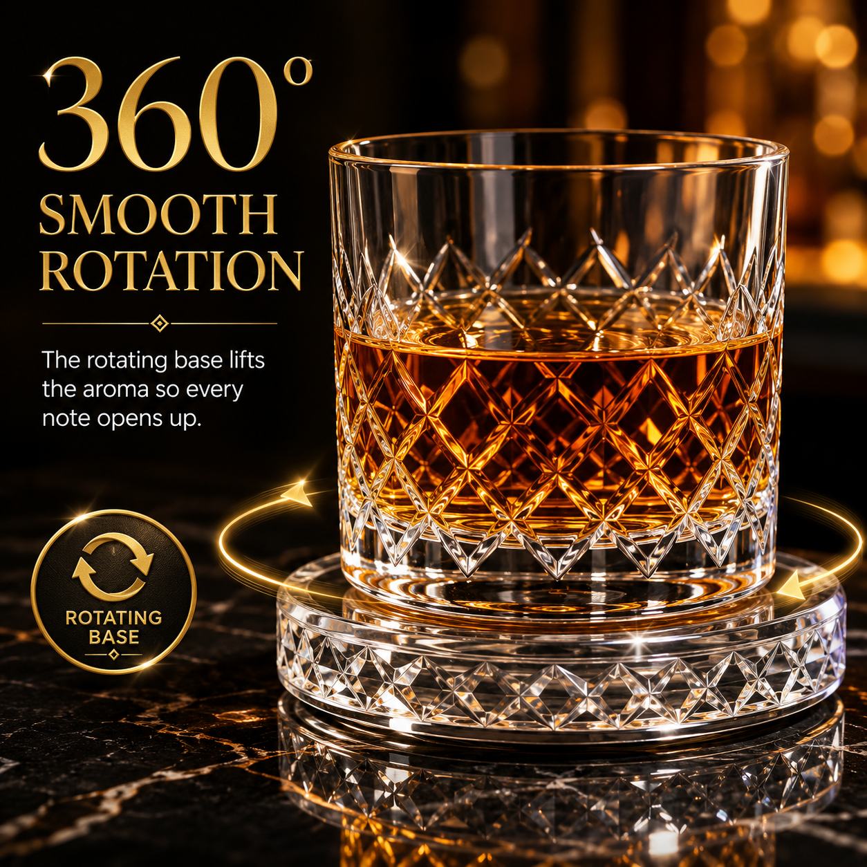 WhiskyOrbit 360 degree smooth rotation