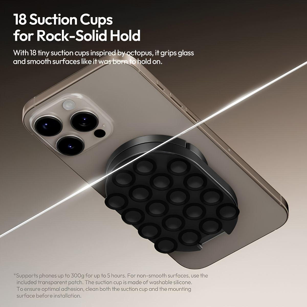 MagLock - Hands Free Phone Mount with Suction + MagSafe