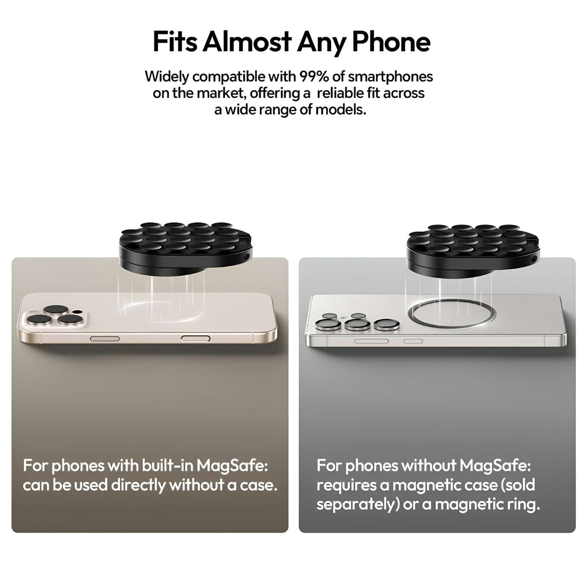MagLock - Hands Free Phone Mount with Suction + MagSafe