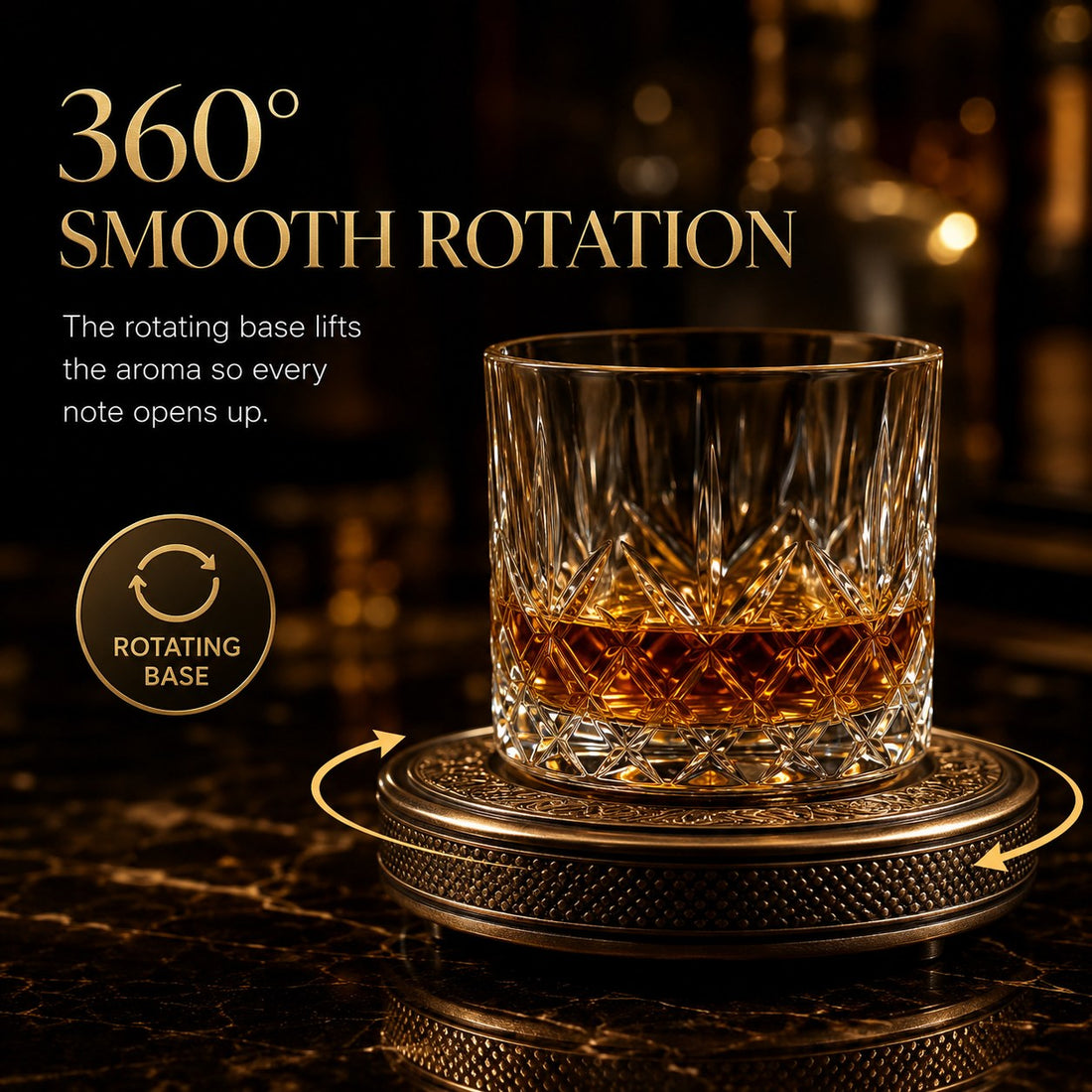 WhiskyOrbit 360 degree smooth rotation feature
